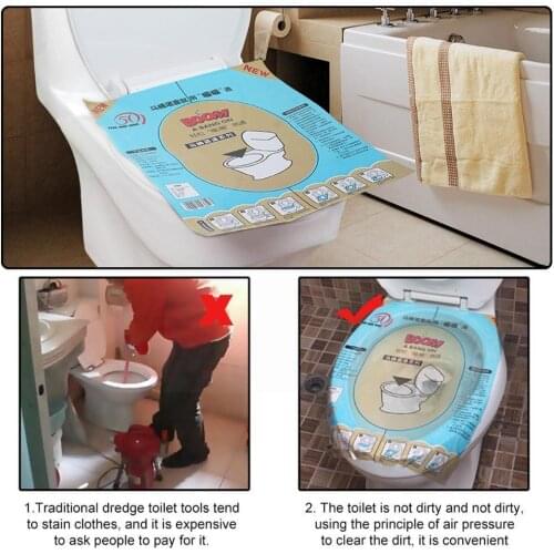 1PCS Super Pressure Toilet Seat Lifters Plunger Toilet Principle BOOM Simple Sheet Pressure Operation Clear Cheap And F8P2