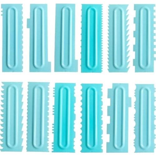 1pc Cream Scraper Irregular Teeth Edge Spatulas Cake Baking Scraper Fondant Cake Slicer Pastry Cutters Tools DIY Decorating