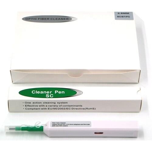 10PCS LC/SC/FC/ST One Touch Cleaning Tool 1.25mm and 2.5mm Cleaning Pen 800 Cleaning Fiber Optic One-Click Cleaner