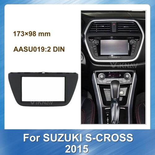 173*98mm 2 Din Car Radio Audio Player Frame Panel Fascia for Suzuki S-cross 2015 Panel