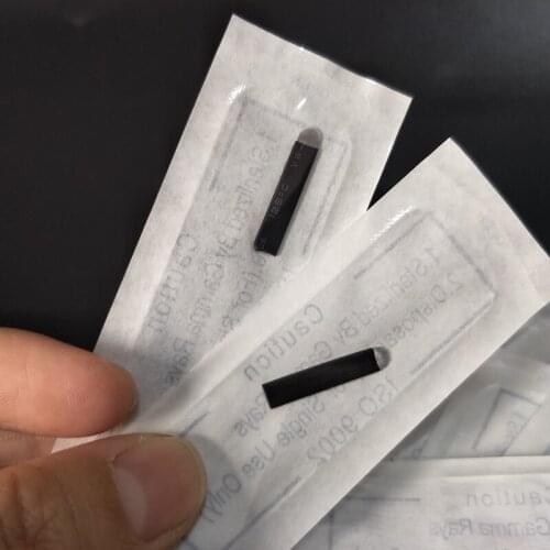 200Pcs Microblading Needles 18Pin U Shape Blade Black Color for Permanent Makeup Manual Eyebrow Tattoo Pen Cosmetic Tool