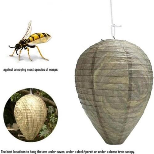 28x22cm Creative Simulation Wasp Nest Waterproof Hive Driven Honeycomb Lantern Paper Honeycomb Wasp Guide Lantern