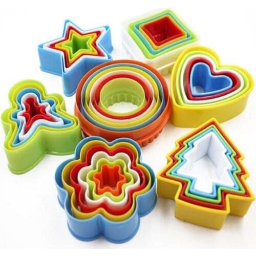 5-6pcs/Set Christmas Tree Cookie Cutter Cake Mold Heart Round Biscuit Fondant DIY Baking Mold Tools Cake Cookie Mould Biscuit