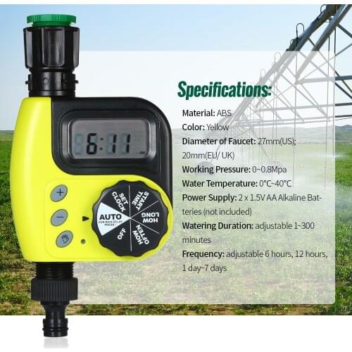 Automatic Water Timer Outdoor Garden Irrigation Controller Outlet Programmable Hose Faucet Timer Garden Automatic Watering