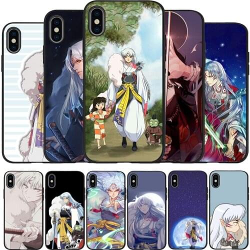 Sesshoumaru Soft Silicone black Phone Case For iPhone 5 5S 6 plus 7 8 plus X XR XS Max 11 PRO Max SE 2020