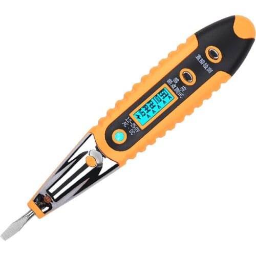 Digital Test Pencil Tester Electrical Voltage Detector Pen LCD Display Screwdriver AC/DC 12-250V for Electrician Tools