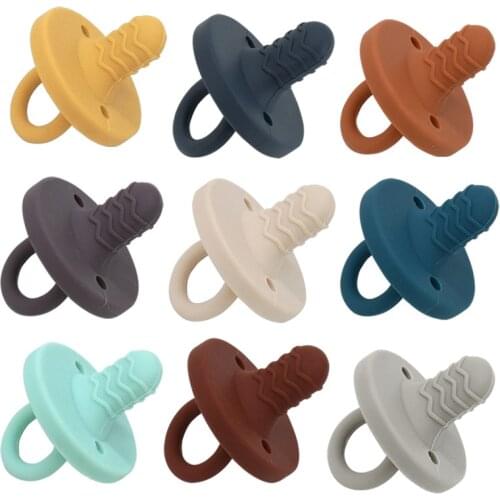 Baby Teether Silicone Pacifier Nipple Food Grade Perle Silicone Teething Soother Nipple Silicone Teether Chewable Nursing Toys