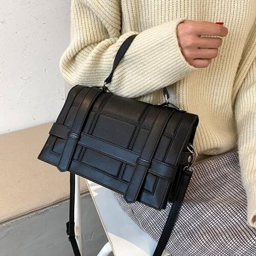 Elegant Female Flap Square Bag 2019 Fashion New High Quality PU Leather Womens Designer Handbag Casual Shoulder Messenger bag