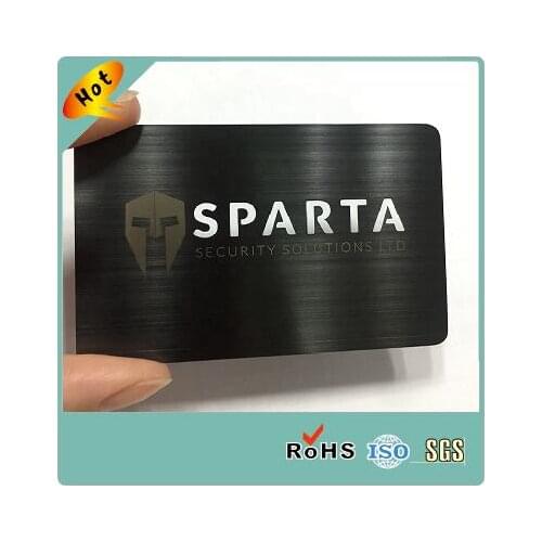 Hot sale high standard black brushed luxury metal business cards