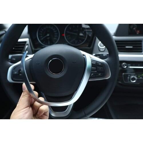 For BMW X1 F48 2016 2017 1 Series F52 2017 ABS Chrome Steering Wheel Decoration Strip Sequin Trim