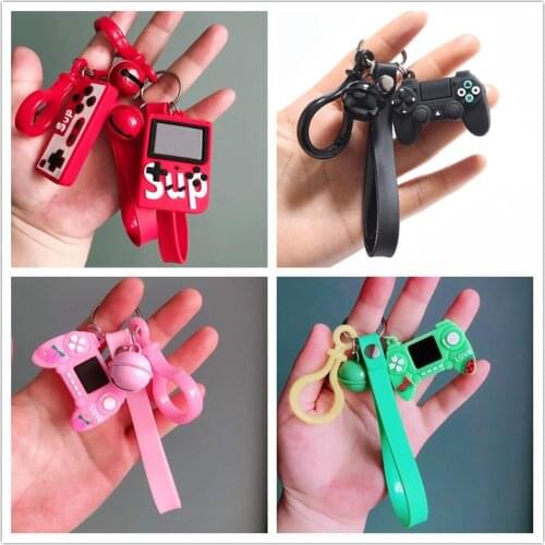 Creative Game Machine simulation game keychain ring pendant men and women couple key chain bag pendant wholesale