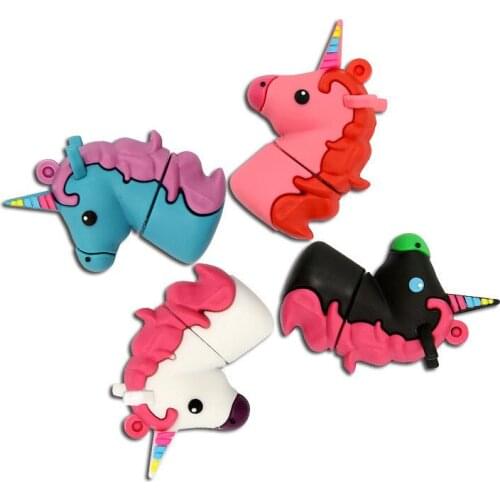 Cute unicorn cartoon style usb3.0 Flash Drive 8g/16g/32g/64g pen drive flash stick memoria usb gadgets present/gift custom logo