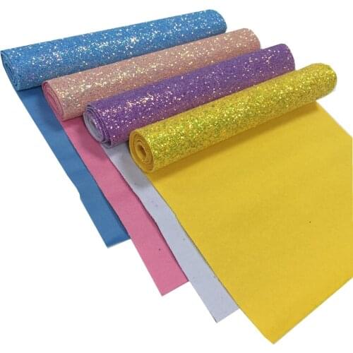 25*100cm Mini Roll Chunky Glitter fabric Synthetic Leather For Wallpaper Covering,Bags,Shoes,DIY Decoration Material,Hair bows