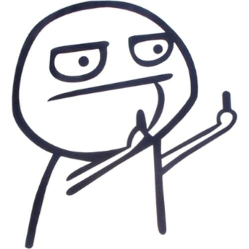 Cartoon JDM Funny Middle Finger Reflective Vinyl Sticker for Car Laptop Motorcycle Decal