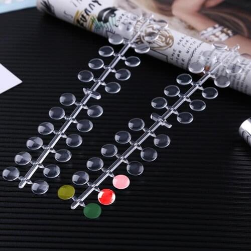 Nail Art Polish Palette Dot Flat Nail Color Card Display Tool (Transparent) Display Color Card Chart Nails Art for girls /woman
