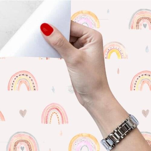 Lovely Boy Girl Childrens Bedroom Pvc Waterproof Wall Stickers Cartoon Animal Paper Wallpapers Self-Adhesive Mildew