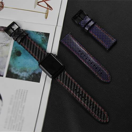 Newest Wrist Strap For Apple Watch High Quality Real Carbon Fiber Watch Band For Apple Watch Series 1 2 3 iWatch Watch Bracelet