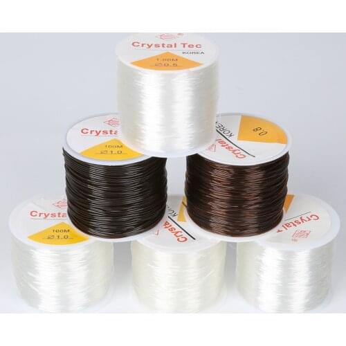 New Arrival 0.5 /0.6 /0.8 /1mm Dia Crystal Elastic Beading Cord String Thread Jewelry Findings For DIY Fashion Necklace Bracelet