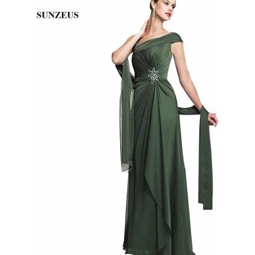 New Arrival Chiffon Mother Of The Bride Dresses Formal Evening Gowns Long Groom Mother Party Dress Women CM0113