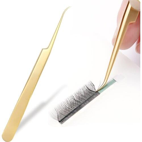Volume eyelash and volume lash tweezers professional high precision stainless steel lash tweezers light eyelash extension pincet