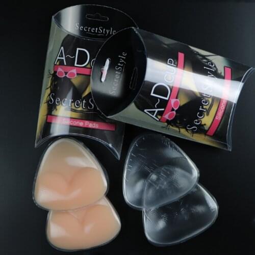 1Pair Silicone Latex Stickers Self-adhesion Breast Pasties Sticky Bra Padding Ultra-thin Adhesive Chest Stickers for Swimsuit