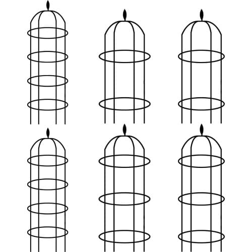 Garden Obelisk Trellis Metal Plant Display Bracket Flower Stand Vine Rack Plant Support Tower Climbing Planter Trellis Support