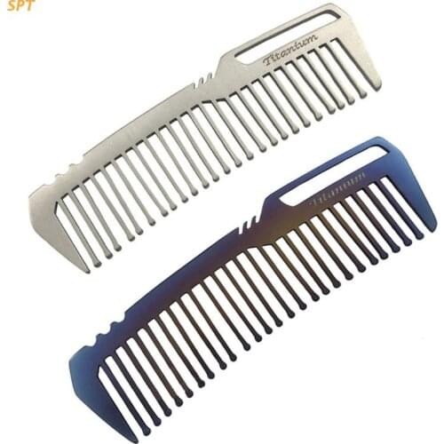 Portable Titanium Alloy Comb EDC Super Light Hair Brush Outdoor Pocket Gadget XX