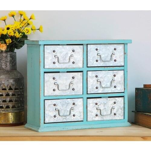 Retro vintage handmade desktop drawer storage