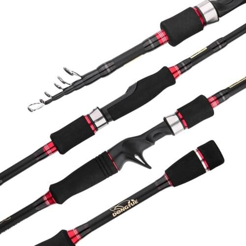Telescopic Spinning Travel Rod Saltwater Fishing Baitcaster Rod 1.95m 2.1m 2.4m 2.7m Ultralight Omnipotent Lure Fishing Rod