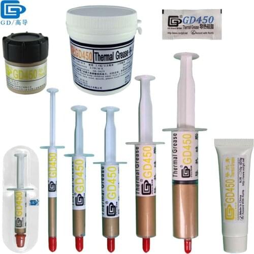 Net Weight 0.5/1/3/7/15/20/30/100 Grams GD450 Thermal Conductive Grease Paste Plaster Heat Sink Compound for CPU MB ST SSY SY CN
