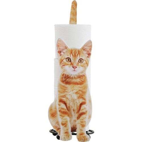 Toilet Paper Towel Holder Cat Shape Bathroom Toilet Paper Storage Rack Gift for Cat Lovers Toilet Roll Holder Stand CNIM Hot