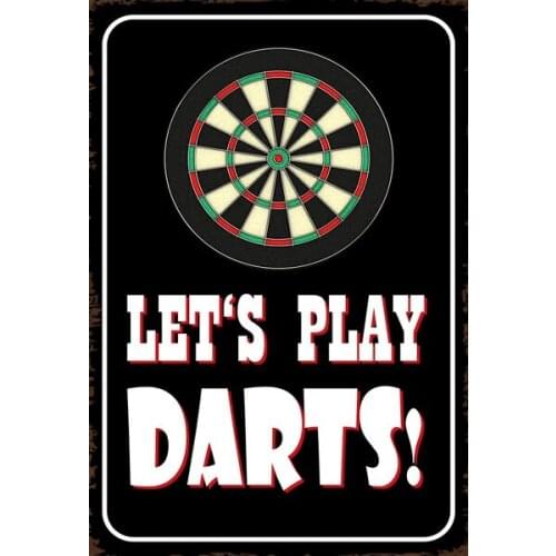 Vintage Play Darts Metal Poster Tin Signs Pub Bar Garage Wall Decoration Plaques