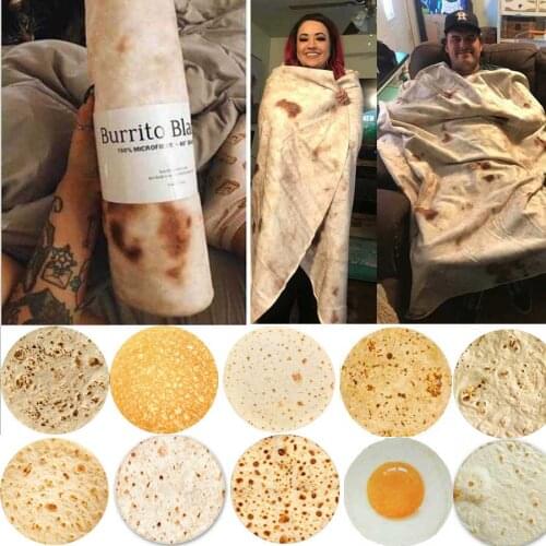 WOSTAR Winter warm tortilla blankets fashion Super Soft Lavash Throw Blanket for Bed Sofa Bedspread Airplane Travel Blanket