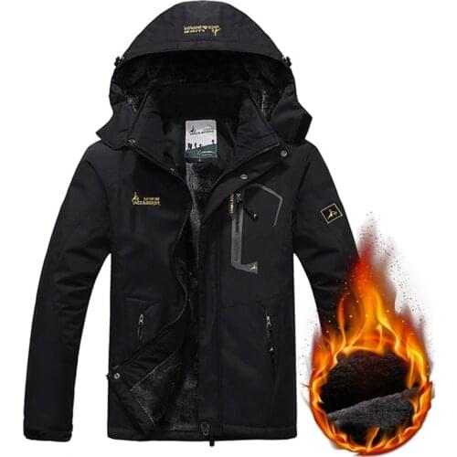 Winter Snow Jacket Men Waterproof Windproof Thermal Thick Warm Parka Coats Outwear Hooded Windbreaker Fleece Jacket Overcoat 6XL