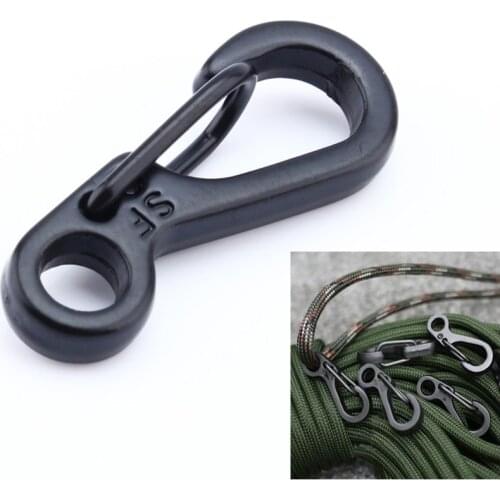 1Pcs Spring Buckle Snap Alloy Nickel-free Plating Mini Key Ring Carabiner Bottle Hook Paracord Camping Accessories