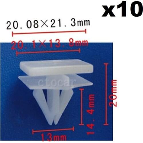 10pcs For FORGM Rocker Panel Moulding Clip Impala Lumina Monte Carlo 10443956 For Chevrolet Impala, Lumina, Monte Carlo