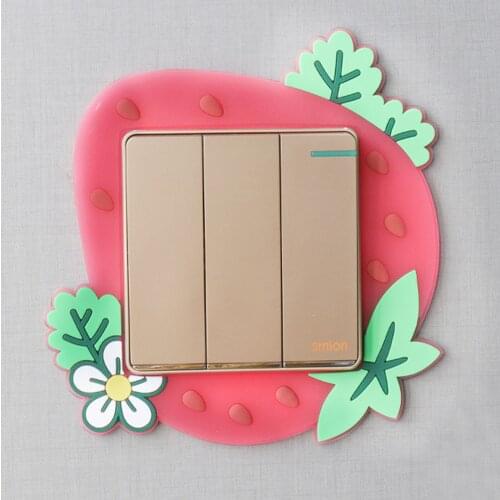 3D Cartoon Silicone Luminous Switch Paste Living Room Bedroom Household Lamp Socket Panel Decoration Switch Protective Cover