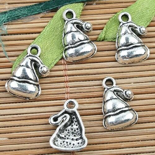 Tibetan Silver color Santa Cap design charms 40pcs EF0010