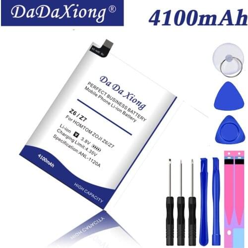 4100mAh For Original HOMTOM ZOJI Z6 / ZOJI Z7 Battery Bateria Smart Phone New Replacement