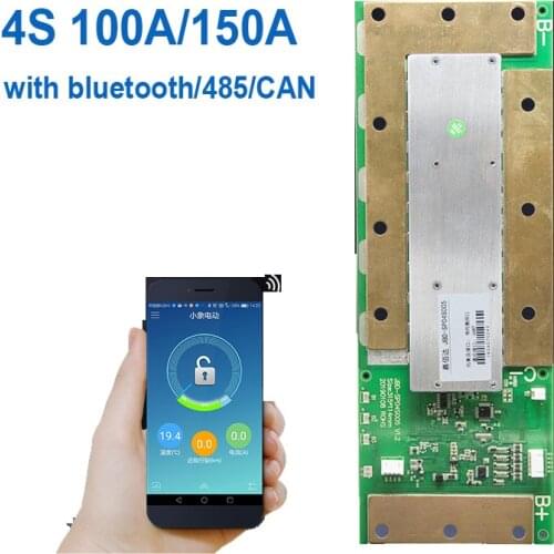4S 150A BMS bluetooth APP 4S 12.8V lifepo4 battery BMS 4s 150A li ion UART 485 smart BMS 4S 14.8V li ion lithium BMS 4S 14.8V