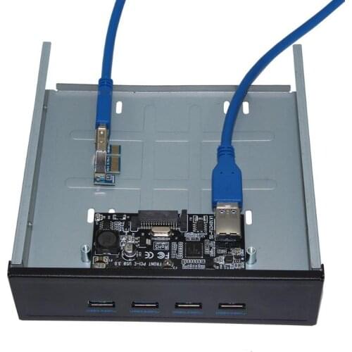 SSU FU3401 PCI-E to 4 Ports USB 3.0 5Gbps PCI Express Expansion Card Adapter Hard Disk Cable Converter Splitter Hub for Desktop