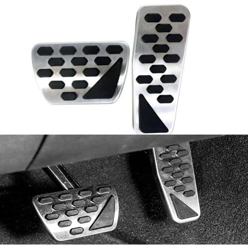 Stainless Steel Car Accelerator Gas Pedal Brake Pedal Pads Automatic For Jeep Wrangler JL 2018 2019 Automotive Fashion Refit Pad