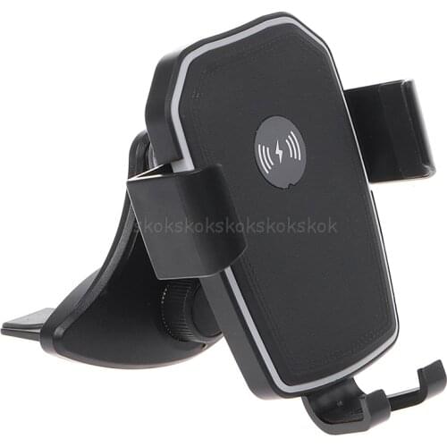 Car Qi Wireless Charger CD Mount 360 Degree Rotatable Holder for iPhone X 8 Samsung S8 Jy19 19 Dropship
