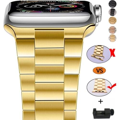 Metal Stainless Steel Strap for Apple Watch Band 44mm 40mm 38mm 42mm Link Bracelet for IWatch Series Bands 6 SE 5 4 3 Wristband
