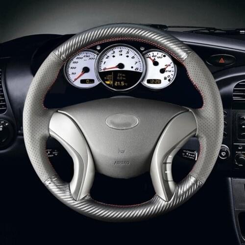 Black Artificial Leather Car Steering Wheel Cover for Hyundai Elantra 2011 2012 2013 2014 Avante I30