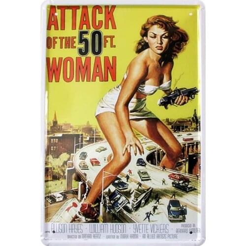 EICOCO Sexy Girl pin-up (20x30cm) Retro Metal Tin Vintage Wall Art Sign