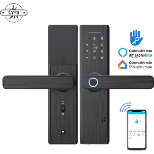 Electronic Security Intelligent Bluetooth Application Digital Code IC Card Biometric Fingerprint Door Lock (Domestic)