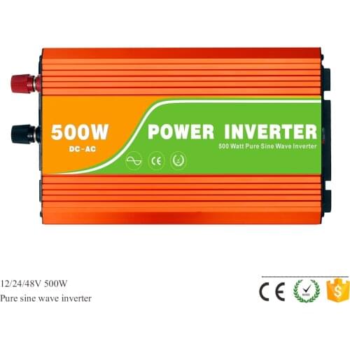 500W Pure Sine Wave off gri power inverter Peak Power 1000W DC-AC Power Converter with 5V USB