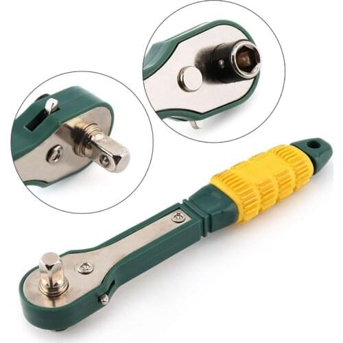 Mini 1/4 Head Screwdriver Pole 6.35mm Inner Hexagon Ratchet Socket Wrench with Dual-head Home Tool Accessory
