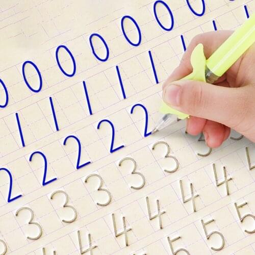 6 Books/set Reusable Childrens Copybook For Calligraphy Hand Writing Practice Word Book For Kids Baby Art Book PaintingTextbook